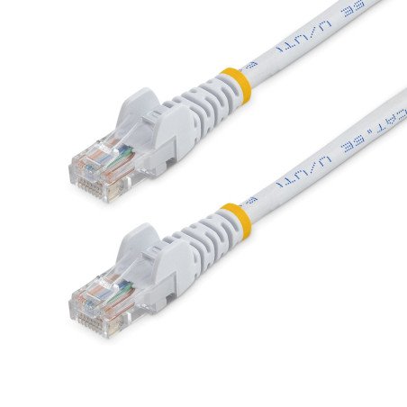 Cable de 3m Blanco de Red Fast Ethernet Cat5e RJ45 sin Enganche, Cable Patch Snagless, Extremo Secundario: 1 x RJ-45 Network, Ma