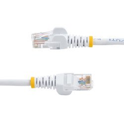 Cable de 3m Blanco de Red Fast Ethernet Cat5e RJ45 sin Enganche, Cable Patch Snagless, Extremo Secundario: 1 x RJ-45 Network, Ma