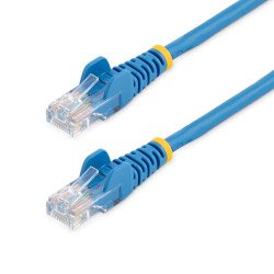 Cable de Red de 0.5m Azul Cat5e Ethernet RJ45 sin Enganches, Extremo Secundario: 1 x RJ-45 Network, Male, Cable de conexión, Oro