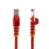 Cable de Red de 0.5m Rojo Cat5e Ethernet RJ45 sin Enganches, Extremo Secundario: 1 x RJ-45 Network, Male, Cable de conexión, Oro