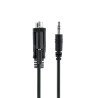 Cable Adaptador 1m Serial DB9 a 3.5mm para la Configuración de Dispositivos Seriales, Cable RS232 DB9 Serial macho a 3.5 mm