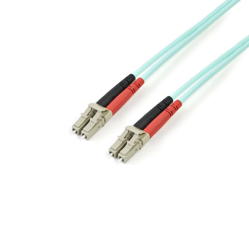 Cable de 2m de Fibra Óptica Multimodo OM3 LC a LC UPC, Full Duplex 50/125, 100G, LOMMF/VCSEL, Pérdida Baja