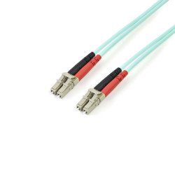 Cable de 3m de Fibra Óptica Multimodo OM3 LC a LC UPC, Full Duplex 50/125, 100G, LOMMF/VCSEL, Pérdida Baja