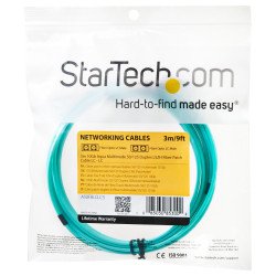 Cable de 3m de Fibra Óptica Multimodo OM3 LC a LC UPC, Full Duplex 50/125, 100G, LOMMF/VCSEL, Pérdida Baja