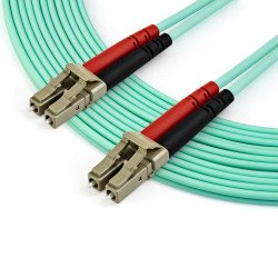 Cable de 7m de Fibra Óptica Multimodo OM3 LC a LC UPC, Full Duplex 50/125, 100G, LOMMF/VCSEL, Pérdida Baja