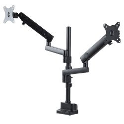Brazo de Soporte para Dos Monitores, Base Articulada de Altura Ajustable para 2 Monitores VESA de hasta 32 Pulgadas 8kg, Altura