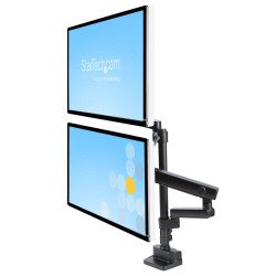 Brazo de Soporte para Dos Monitores, Base Articulada de Altura Ajustable para 2 Monitores VESA de hasta 32 Pulgadas 8kg