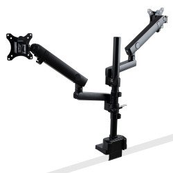 Brazo de Soporte para Dos Monitores, Base Articulada de Altura Ajustable para 2 Monitores VESA de hasta 32 Pulgadas 8kg