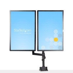 Brazo de Soporte para Dos Monitores, Base Articulada de Altura Ajustable para 2 Monitores VESA de hasta 32 Pulgadas 8kg
