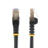 Cable de 6m CAT6a Ethernet Negro, Cable de red 10Gb Cat6a Snagless Blindado RJ45 PoE de 100W, 10GbE con Certificación UL/TIA, Ex