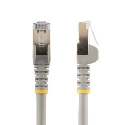 Cable de 1m CAT6a Ethernet Gris, Cable de red 10Gb Cat6a Snagless Blindado RJ45 PoE de 100W, 10GbE con Certificación UL/TIA, Ext