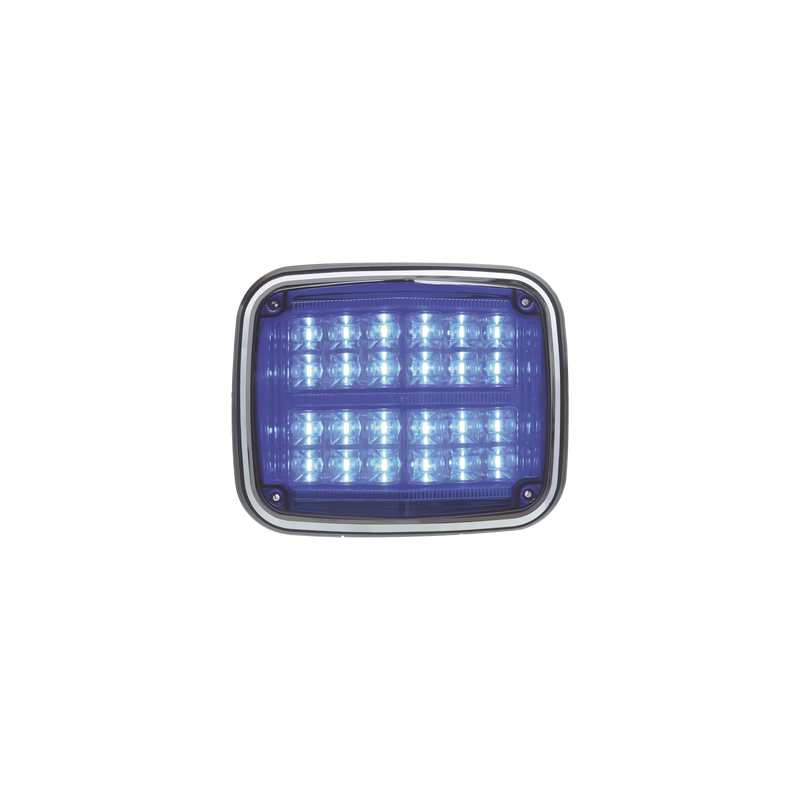 Luz de advertencia de 8 x 6", color azul, sae, IP67, ideal para ambulancias