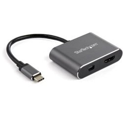 CDP2HDMDP Adaptador de Video Multipuertos USB-C a HDMI o Mini DisplayPort, 4K 60Hz, 1 x HDMI HDMI 2.0 Digital Audio/Video Female