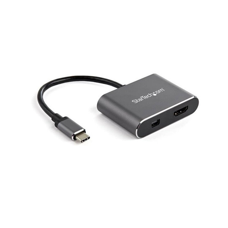 CDP2HDMDP Adaptador de Video Multipuertos USB-C a HDMI o Mini DisplayPort, 4K 60Hz, 1 x HDMI HDMI 2.0 Digital Audio/Video Female