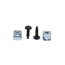 Paquete de 50 Tornillos 10-32 y Tuercas Clip para Gabinete Rack de Servidores, Tornillo de bastidor, Tuerca clip, 10, 19.05mm