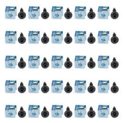 Paquete de 50 Tornillos 10-32 y Tuercas Clip para Gabinete Rack de Servidores, Tornillo de bastidor, Tuerca clip, 10, 19.05mm