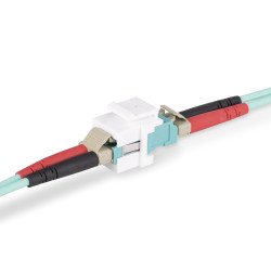 Acoplador LC a LC de Fibra, Jack Keystone Dúplex LC a LC, Acoplador Keystone LC/UPC de Fibra Óptica, 2 X LC/UPC Network, Female,