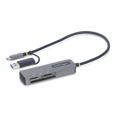 Lector USB 3.0 de Tarjetas de Memoria Flash SD CompactFlash y microSD, Grabador USB-C de Tarjetas de Memoria, USB Tipo C