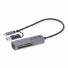 Lector USB 3.0 de Tarjetas de Memoria Flash SD CompactFlash y microSD, Grabador USB-C de Tarjetas de Memoria, USB Tipo C