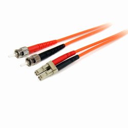 Cable Patch de Fibra Duplex Multimodo 62.5/125 3m LC, ST, Extremo Secundario: 2 x ST Network, Male, 10Gbit/s, Cable de conexión,