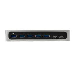 Hub USB C de 7 Puertos/Carga Rápida, 5x USB-A/2x USB-C (USB 3.0 hub), Adaptador USB 3.2 Gen 1 (5Gbps), Autoalimentado