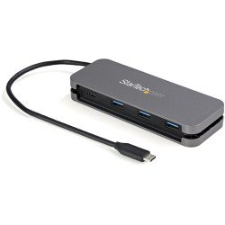 Hub USB-C de 4 Puertos, 3xUSB-A/USB-C, USB 3.0 5Gbps (USB 3.2 Gen 1), Alimentado por Bus, con Cable de 28cm, Soporte UASP