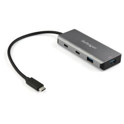 Hub Concentrador USB C de 4 puertos, USB 3.1 10Gbps, 2x USB A, 2x USB C, Hub USB Tipo C, Alimentado por el bus
