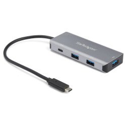 Adaptador Hub USB-C de 4 Puertos 3x USB-A & 1x USB-C con Cable de 25cm, USB 3.1 10Gbps, Soporte UASP, 3 Total USB Ports
