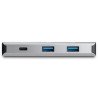 Adaptador Hub USB-C de 4 Puertos 3x USB-A & 1x USB-C con Cable de 25cm, USB 3.1 10Gbps, Soporte UASP, 3 Total USB Ports