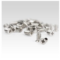 Tornillo M5 Paquete de 50, de 10mm para Gabinete de Ventilador de PC, Autorroscantes, Cabeza Plana/Philips, en Acero Plateado, 1