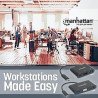 Convertidor Manhattan video USB-c macho a HDMI-h + USB3 + USB-c color 