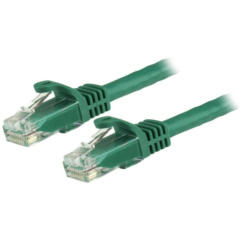 Cable de Red Gigabit Ethernet 15m UTP Patch Cat6 Cat 6 RJ45 Snagless Sin Enganches, Verde, Extremo Secundario: 1 x RJ-45 Network
