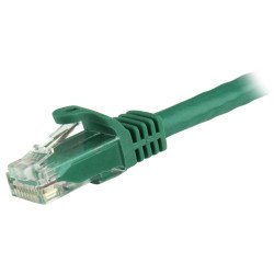 Cable de Red Gigabit Ethernet 15m UTP Patch Cat6 Cat 6 RJ45 Snagless Sin Enganches, Verde, Extremo Secundario: 1 x RJ-45 Network
