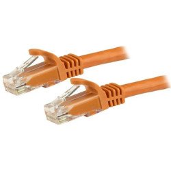Cable de 1m Naranja de Red Gigabit Cat6 Ethernet RJ45 sin Enganche, Snagless, Extremo Secundario: 1 x RJ-45 Network, Male, 6Gbit