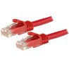Cable de 1m Rojo de Red Gigabit Cat6 Ethernet RJ45 sin Enganche, Snagless, Extremo Secundario: 1 x RJ-45 Network, Male, 6Gbit/s,