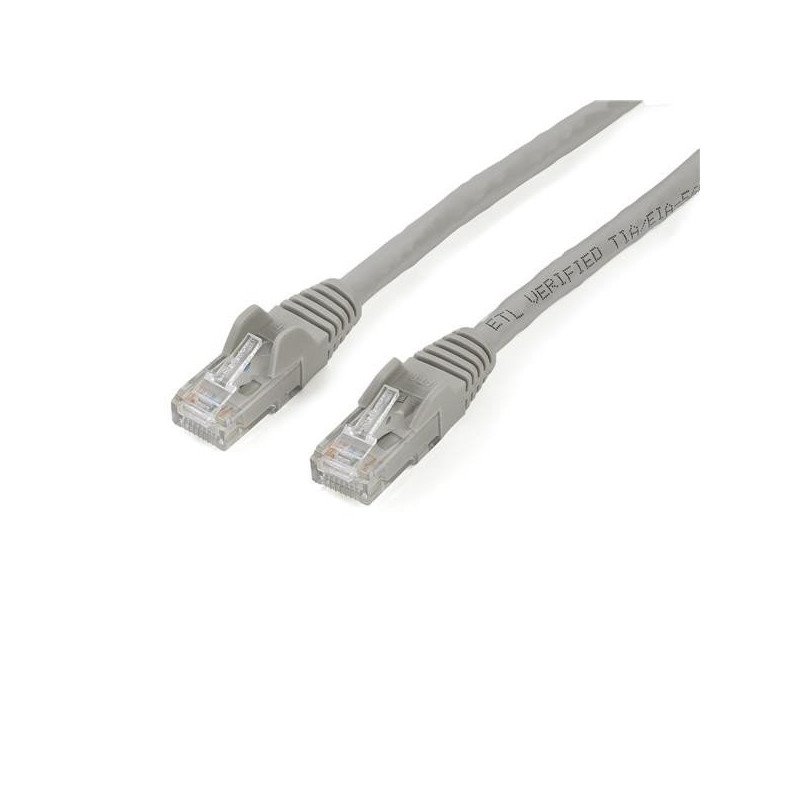 Cable de 2m Gris de Red Gigabit Cat6 Ethernet RJ45 sin Enganche, Snagless, Extremo Secundario: 1 x RJ-45 Network, Male, 6Gbit/s,