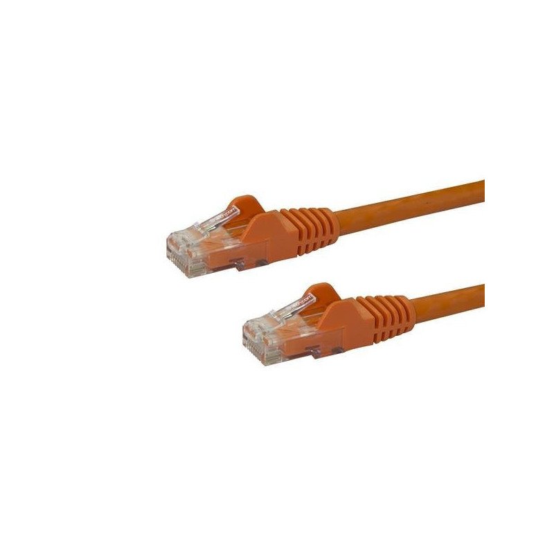 Cable de Red de 0.5m Naranja Cat6 UTP Ethernet Gigabit RJ45 sin Enganches, Extremo Secundario: 1 x RJ-45 Network, Male, 6Gbit/s,