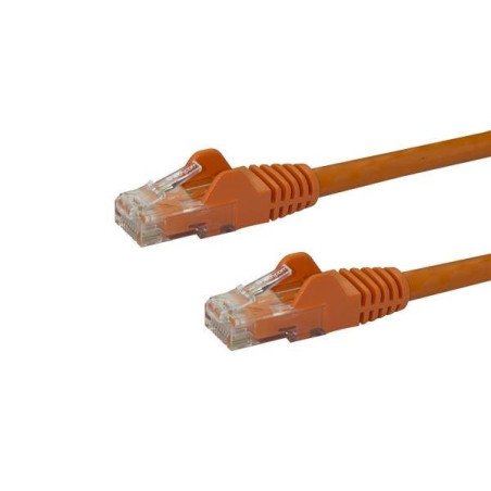 Cable de Red de 0.5m Naranja Cat6 UTP Ethernet Gigabit RJ45 sin Enganches, Extremo Secundario: 1 x RJ-45 Network, Male, 6Gbit/s,