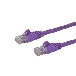 Cable de Red de 0.5m Púrpura Cat6 UTP Ethernet Gigabit RJ45 sin Enganches, Extremo Secundario: 1 x RJ-45 Network, Male, 6Gbit/s,