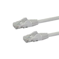 Cable de Red de 0.5m Blanco Cat6 UTP Ethernet Gigabit RJ45 sin Enganches, Extremo Secundario: 1 x RJ-45 Network, Male, 6Gbit/s,