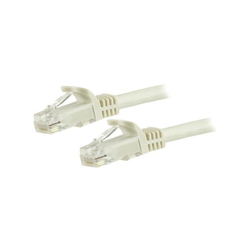 Cable de Red Ethernet Cat6 Sin Enganche de 5m Blanco, Cable Patch Snagless RJ45 UTP, Extremo Secundario: 1 x RJ-45 Network, Male