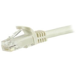 Cable de Red Ethernet Cat6 Sin Enganche de 5m Blanco, Cable Patch Snagless RJ45 UTP, Extremo Secundario: 1 x RJ-45 Network, Male