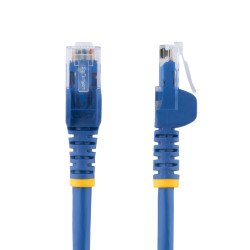 Cable de Red RJ45 Categoría 6 Azul de 4.5m, Paquete de 10 Unidades, con Conectores Sin Enganches, 24 AWG, Extremo Secundario: 1