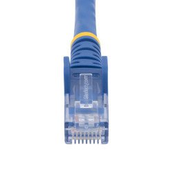 Cable de Red RJ45 Categoría 6 Azul de 4.5m, Paquete de 10 Unidades, con Conectores Sin Enganches, 24 AWG, Extremo Secundario: 1