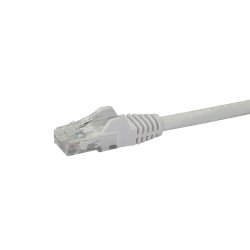 Cable de Red de 30cm Blanco Cat6 UTP Ethernet Gigabit RJ45 sin Enganches, Extremo Secundario: 1 x RJ-45 Network, Male, 10Gbit/s,