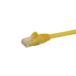 Cable de Red de 30cm Amarillo Cat6 UTP Ethernet Gigabit RJ45 sin Enganches, Extremo Secundario: 1 x RJ-45 Network, Male, 10Gbit/