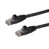 Cable de Red de 15cm Negro Cat6 UTP Ethernet Gigabit RJ45 sin Enganches, Extremo Secundario: 1 x RJ-45 Network, Male, 10Gbit/s,