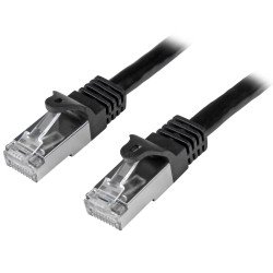 Cable de 3m de Red Cat6 Ethernet Gigabit Blindado SFTP, Negro, Extremo Secundario: 1 x RJ-45 Network, Male, Cable de conexión, A