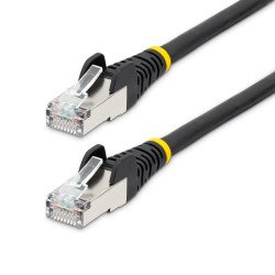 Cable de 3m de Red Ethernet CAT6a, Negro, LSZH, 10Gb, 500MHz, PoE++ de 100W, Snagless sin Pestillo, RJ-45, S/FTP, Extremo Secund