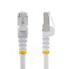 Cable de 3m de Red Ethernet CAT6a, Blanco, LSZH, 10Gb, 500MHz, PoE++ de 100W, Snagless sin Pestillo, RJ-45, S/FTP, Extremo Secun